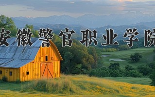 2025年安徽警官职业学院在新疆计划招生人数（附学费及专业录取分)