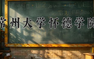 2024常州大学怀德学院录取分数线，重庆录取最低分461