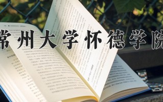 常州大学怀德学院学费多少钱一年：18000-22000元/年（2025填报参考）