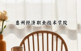 2024惠州经济职业技术学院录取分数线：山西最低202分