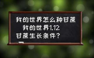 我的世界怎么种甘蔗(我的世界1.12甘蔗生长条件？)